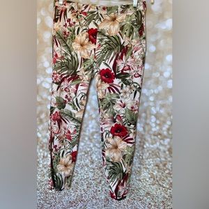 Zara Tropical Floral Print Pants-L